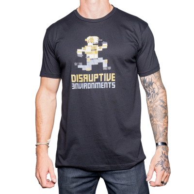 Distruptive Pixel Man Tee - Medium - Black