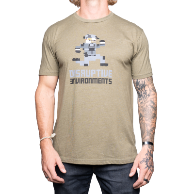Distruptive Pixel Man Tee - Medium - Green